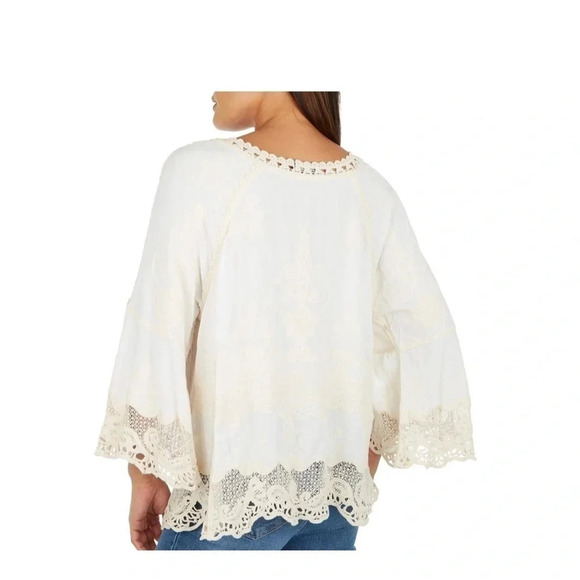 Democracy Womens Crochet Embellished Top - Picture 2 of 7